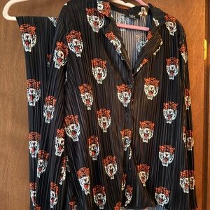 Dressed in la la. Long Sleeve Plissé Set Tigress